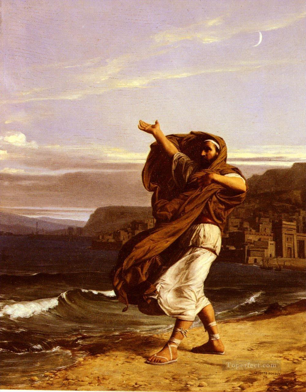 Demosthenes Practicing His Oratory Jean Jules Antoine Lecomte du Nouy Orientalist Realism Oil Paintings